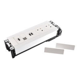 Multilink horizontal 2 prises+USB A+C+RJ45+HDMI-Blanc