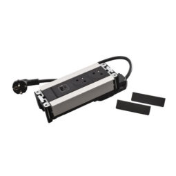 Multilink horizontal 2 prises + USB A+C - Aluminium